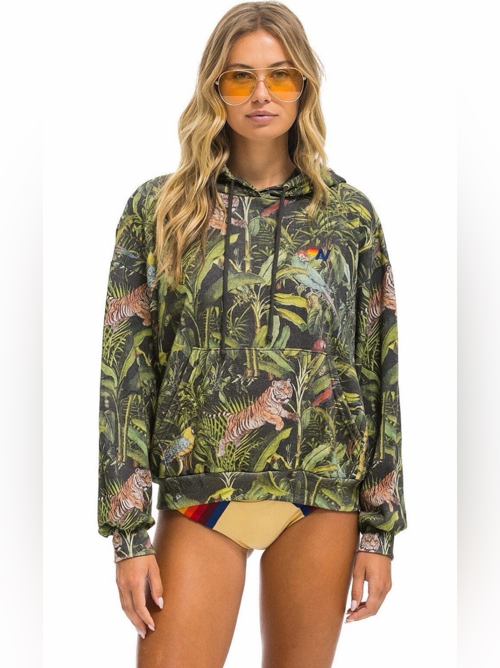 AVIATOR NATION JUNGLE RELAXED PULLOVER HOODIE - VINTAGE CHARCOAL